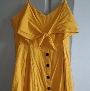 Spaghetti strap yellow sundress - XXL
